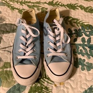 Womens light blue canvas Converse sneakers
